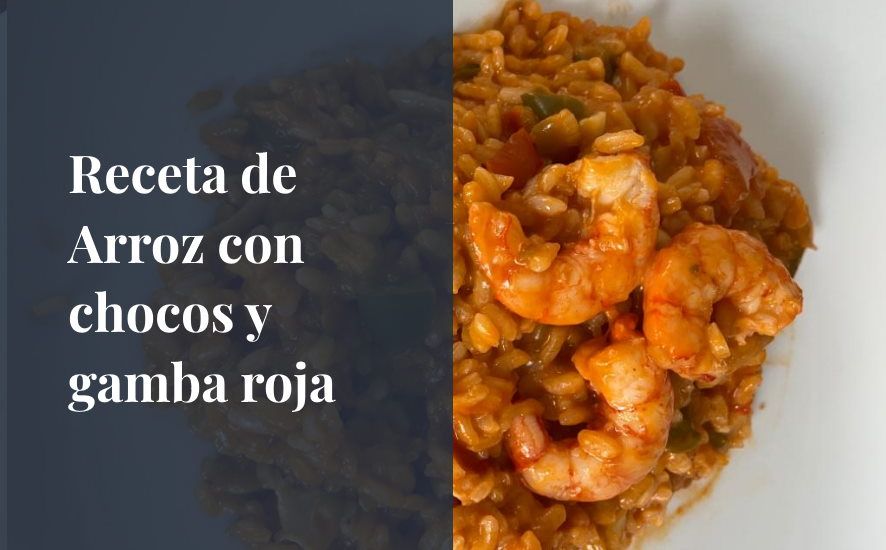 Receta de arroz con choco y gamba roja