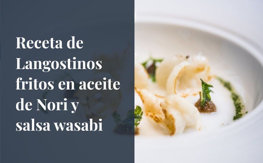 Receta de langostinos fritos en salsa nori y Mahonesa de Wasabi - Saborea Huelva