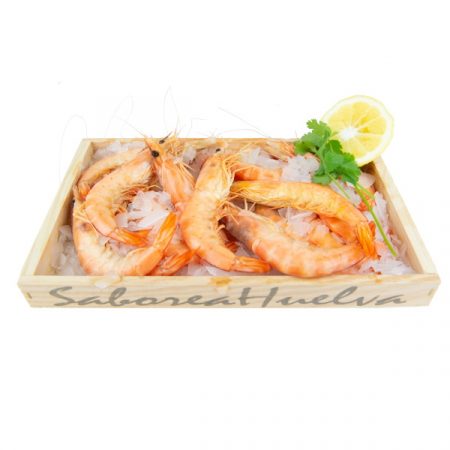 Langostino Blanco de HUelva fresco y cocido para tus recetas y mariscadas- saboreahuelva.com