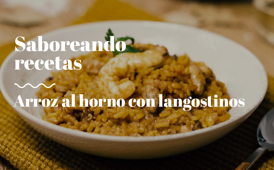 Arroz al horno con langostinos tigre de Sanlúcar - Saborea Huelva