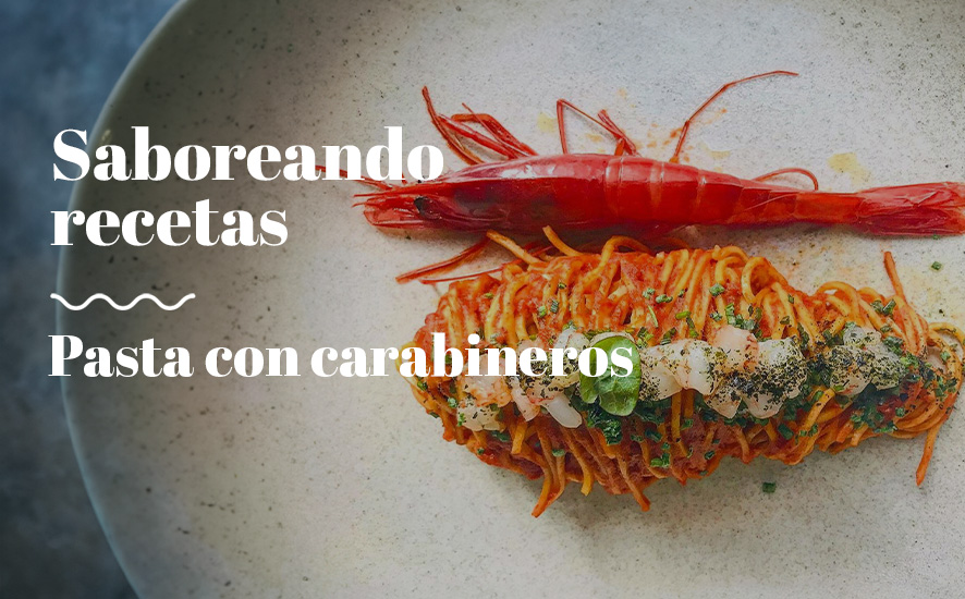 Pasta con carabineros - Saborea Huelva